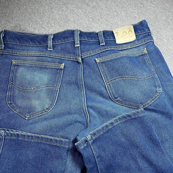 Lee Mens 38 x 30 light/medium washClassic Blue Denim Jeans straight Lee work - Picture 4 of 6